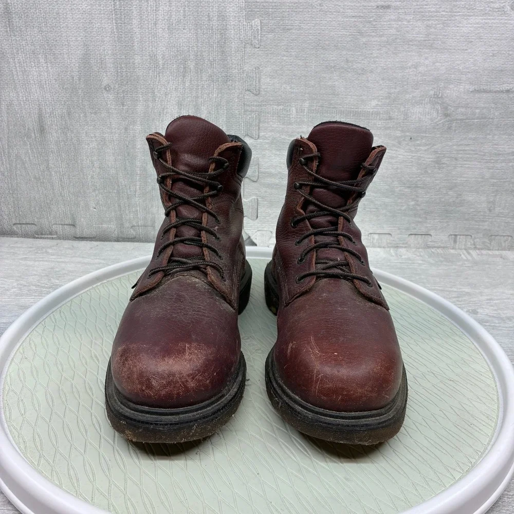 Red Wing 606 Work Boots Mens 8.5EE Brown Leather Work Safety Toe Made in USA